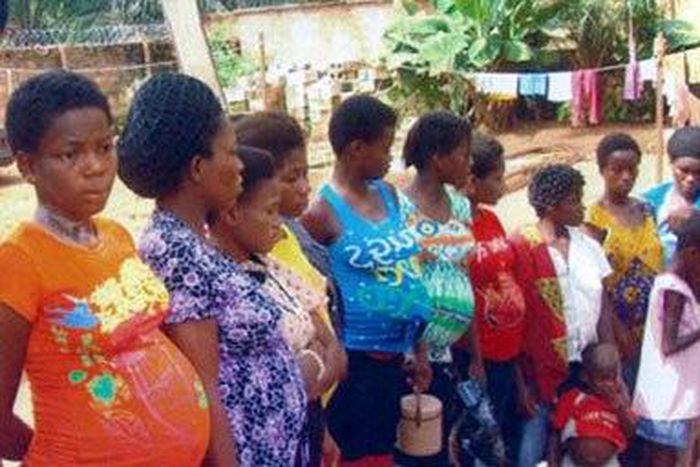 Photo of young women rescued in one of the clamp downs on baby factories