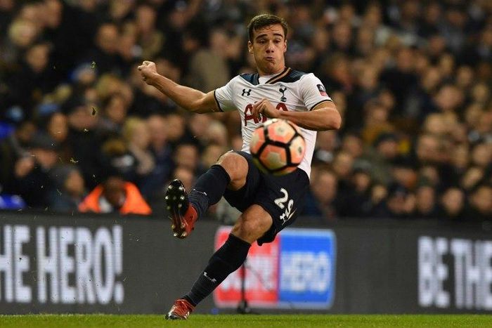 Tottenham Hotspur's midfielder Harry Winks, pictured in January 2017, suffered an ankle injury against Burnley