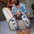 Jim Iyke in ripped denim