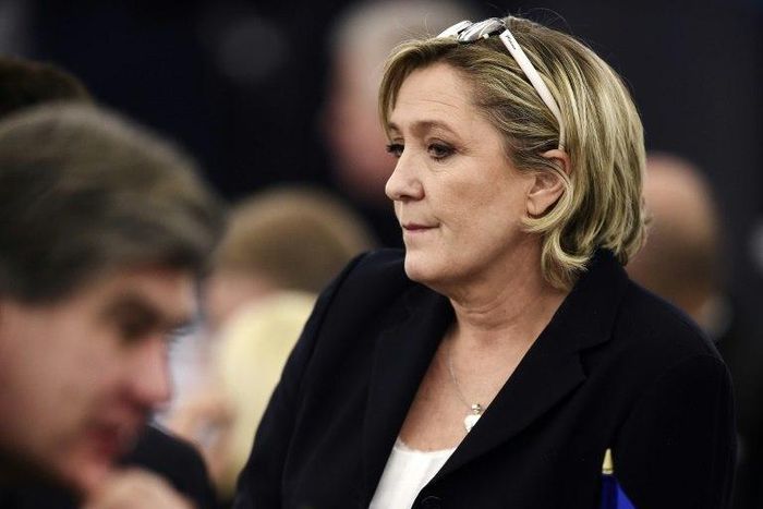 Marine Le Pen, president of the Front National and candidate for the 2017 French presidential election, takes part in a session of the European Parliament in Strasbourg, France on January 17, 2016