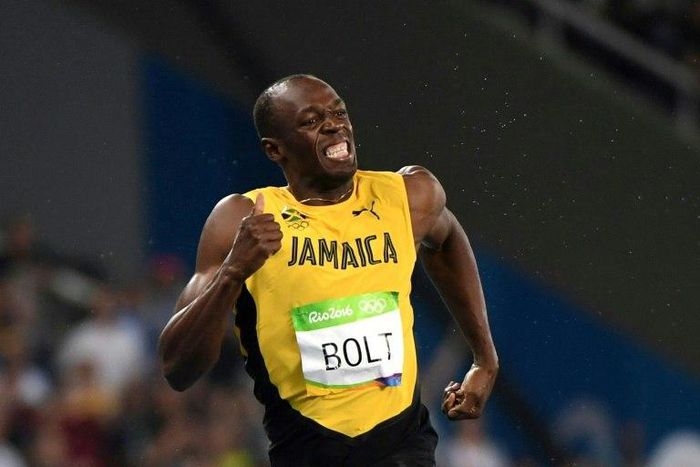 Jamaica's Usain Bolt runs to win the Men's 200m Final during the athletics event at the Rio 2016 Olympic Games August 18, 2016