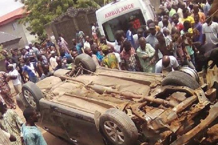 The scene of the fatal accident in Lagos