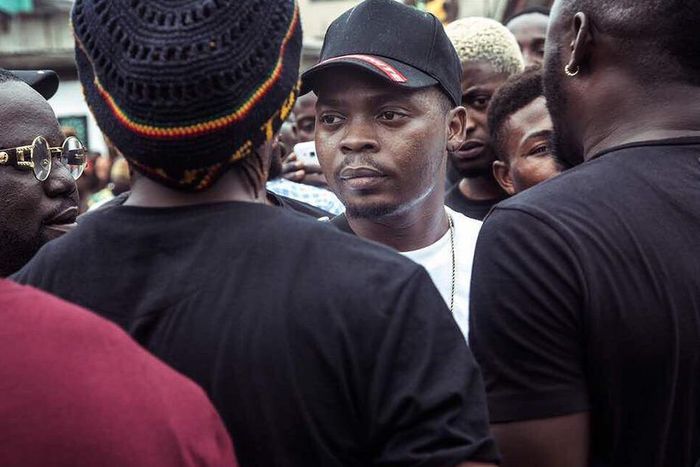 Olamide on set of 'Wo!!' video shoot.