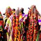 Nigerian masquerades on display.