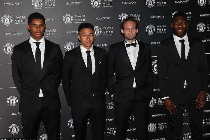 Marcus Rashford, Jesse Lingard, Daley Blind and Timothy Fosu-Mensah