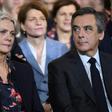 French presidential candidate Francois Fillon and his wife Penelope pictured during a campaign rally in Paris on January 29, 2017