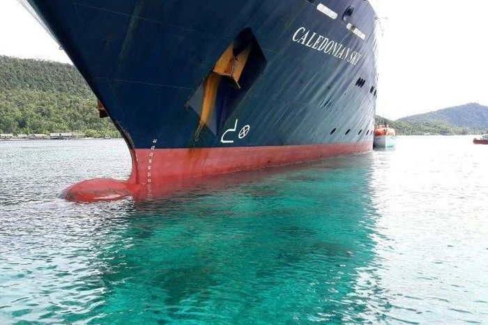 The foreign ministry in Jakarta said the damage caused by Caledonian Sky could amount to a criminal act
