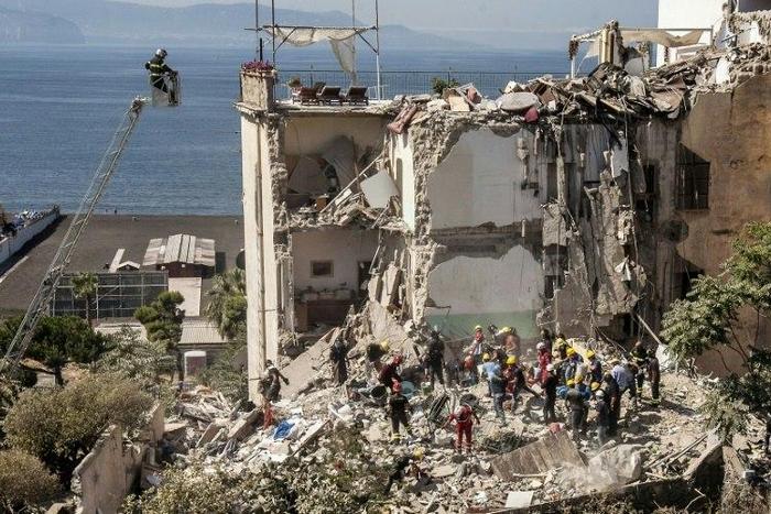 Two families are among the missing after a building collapsed in Torre Annunziata