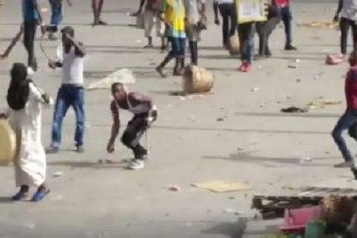 The scene of the gang war