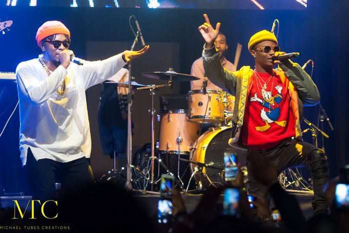 Runtown and Wizkid  at the UK show