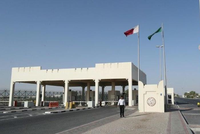 The Qatari side of the Abu Samrah border crossing with Saudi Arabia