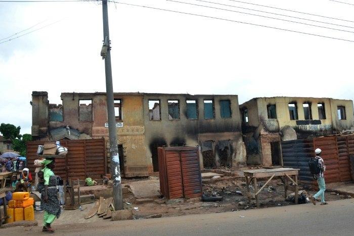 Homes and shops were torched in bloody clashes in March between Hausa and Yoruba people in Ile-Ife in southwest Nigeria that left 46 people dead and 100 injured, according to police