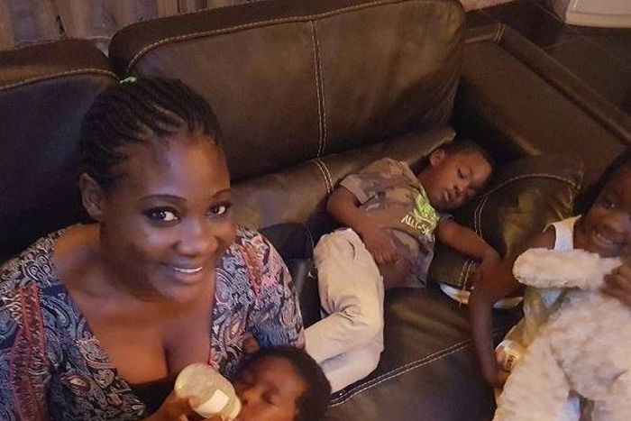 Mercy Johnson is busy with her kids