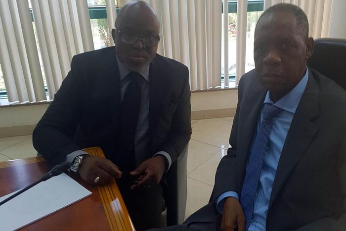 Amaju Pinnick and Issa Hayatou