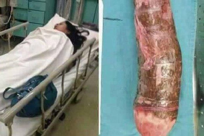 The sex crazed lady and her cassava dildo