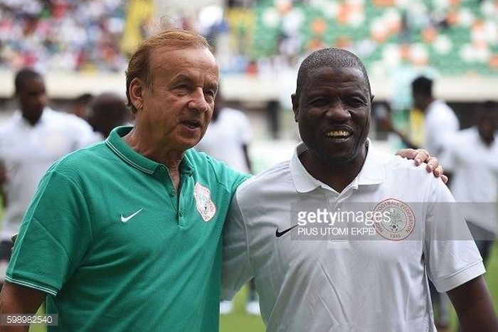 Gernot Rohr and Salisu Yusuf