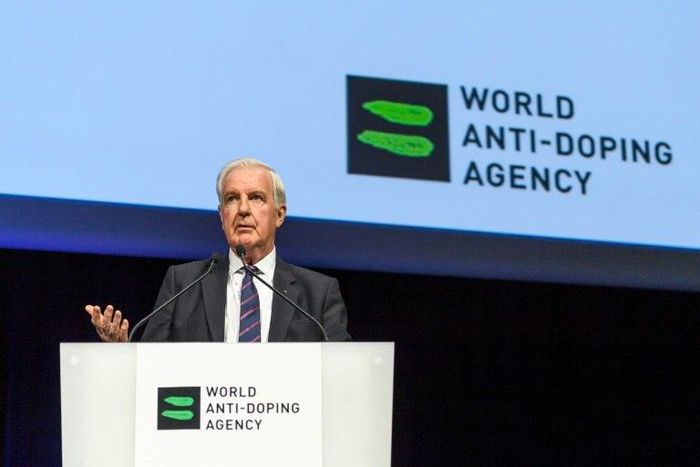 World Anti-Doping Agency (WADA) President, Craig Reedie at the 2017 WADA Annual Symposium on March 13, 2017 in Lausanne