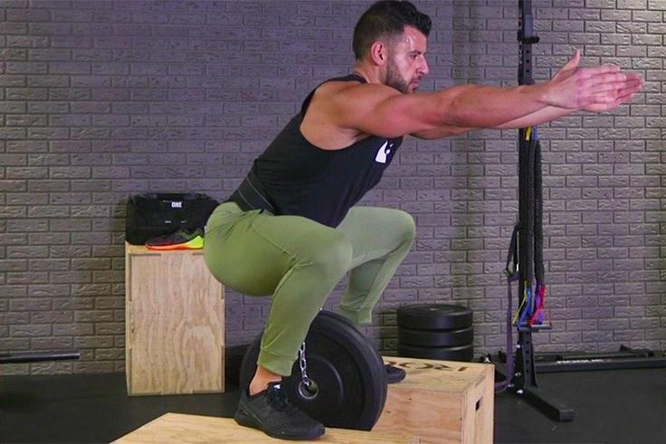 Dip belt training.