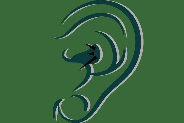 Grey hair in the ear