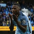 Manchester City's Kelechi Iheanacho celebrates scoring their first goal. Manchester City v Southampton - Premier League - Etihad Stadium - 23/10/16