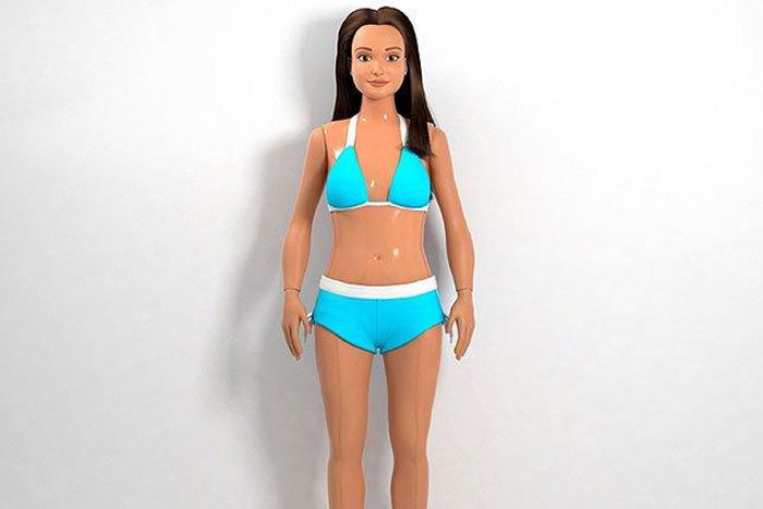 What would Barbie look like with real-woman proportions?