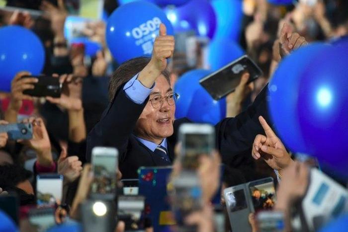 Left-leaning Moon Jae-In, a former human rights lawyer, has held a commanding lead in opinion polls for months, with the final Gallup Korea survey before a week-long pre-election blackout giving him 38 percent support