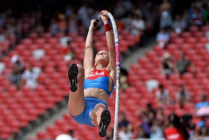Russia's Anzhelika Sidorova, in action 2015, will be allowed to compete internationally under a neutral flag