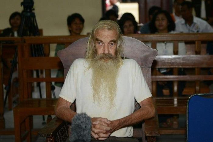 Robert Andrew Fiddes Ellis during his trial in Denpasar on Bali island, Indonesia, on October 25, 2016