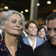 French presidential hopeful Francois Fillon and his Welsh-born spouse Penelope at a campaign rally in Paris, on January 29, 2017