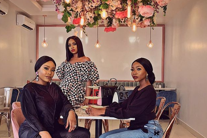Mimi Onolaja, Ini Dima Okojie and designer Derin enjoy a girly day out at The TeaRoom Lagos
