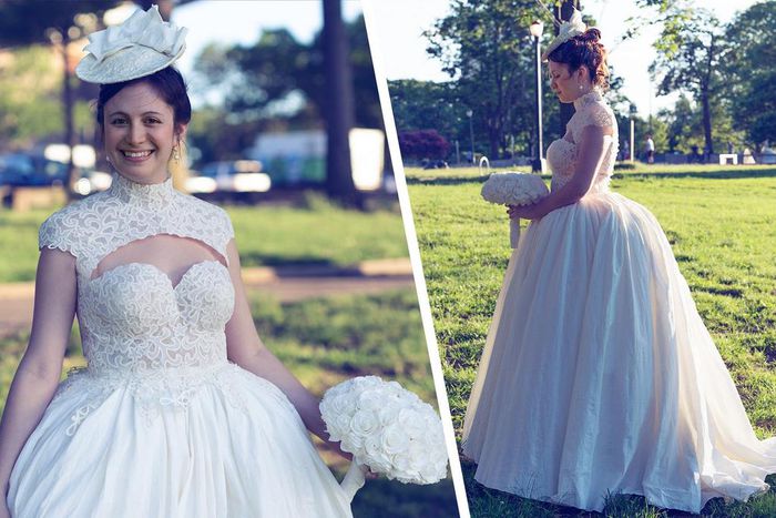 This gorgeous dress is made of toilet paper. Can you believe that?!