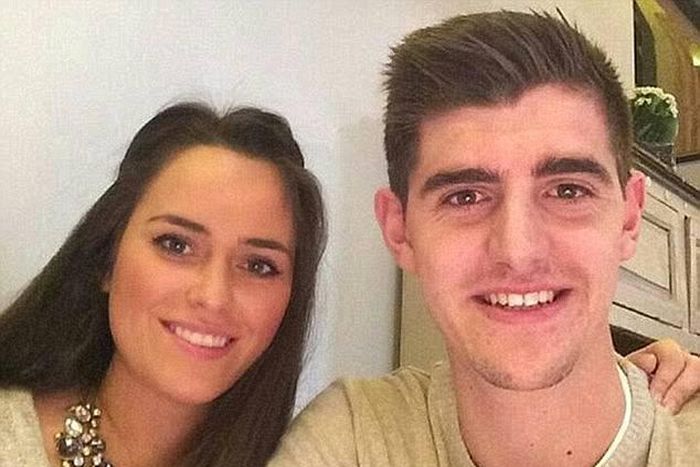 Thibaut Courtois and Marta Dominguez