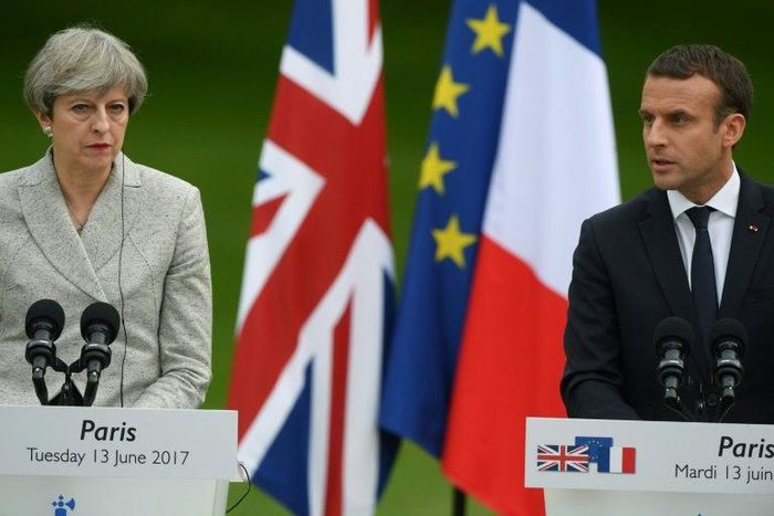 French President Emmanuel Macron said the door was 'always open' for Britain to remain in the EU despite Prime Minister Theresa May saying Brexit talks would begin next week