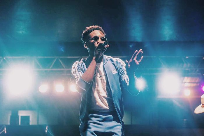 Mr Eazi during one of his Detty World tour performances