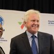 Transnet CEO Siyabonga Gama (left) and GE Global CEO Jeff Immelt in Johannesburg, South Africa.