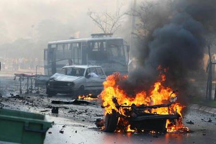 A car burns following an explosion (File Photo)
