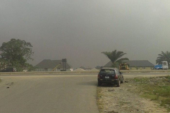 A grim picture of Port-Harcourt city covered in soot