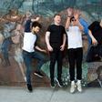 Musicians Wannes Salome, Koen Van de Wardt, Jun C. Villanueva and Jobo Engh of the Dutch band Klangstof pose in Hollywood, California, days before they kick off the Coachella music festival