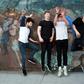 Musicians Wannes Salome, Koen Van de Wardt, Jun C. Villanueva and Jobo Engh of the Dutch band Klangstof pose in Hollywood, California, days before they kick off the Coachella music festival