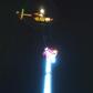 Eight people had climbed aboard the 52-metre metal arm called "BomberMaxxx" for a spin above the French city of Rennes on Monday evening