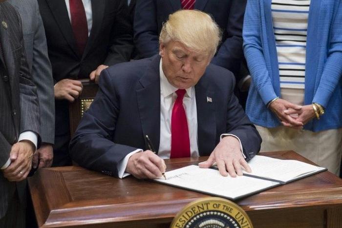 Donald Trump's order calls for a review of Obama-era oil and gas drilling bans with the goal of allowing "responsible development of offshore areas"