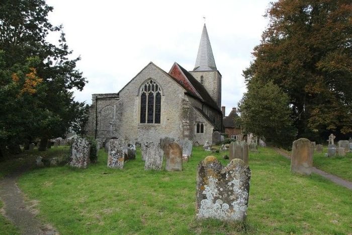 The graveyard at the Church of St Nicholas in the English village of Pluckley, where the ghosts of the "White Lady" and "Red Lady" are thought to reside