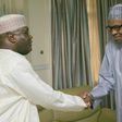 Former Vice President, Atiku Abubakar visits President Muhammadu Buhari in Abuja on June 16, 2015.