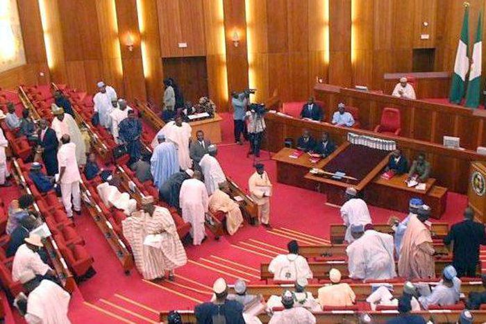 The Nigerian Senate after close of plenary.