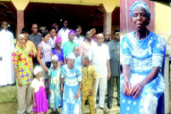 The Akwa Ibom virgin, Agnes Udofia and her children