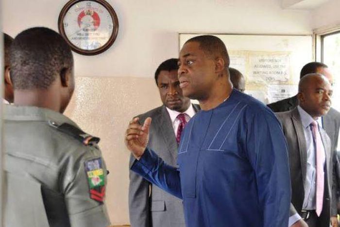 Former aviation minister, Femi Fani-Kayode at the EFCC headquarters in Abuja on May 9, 2016.