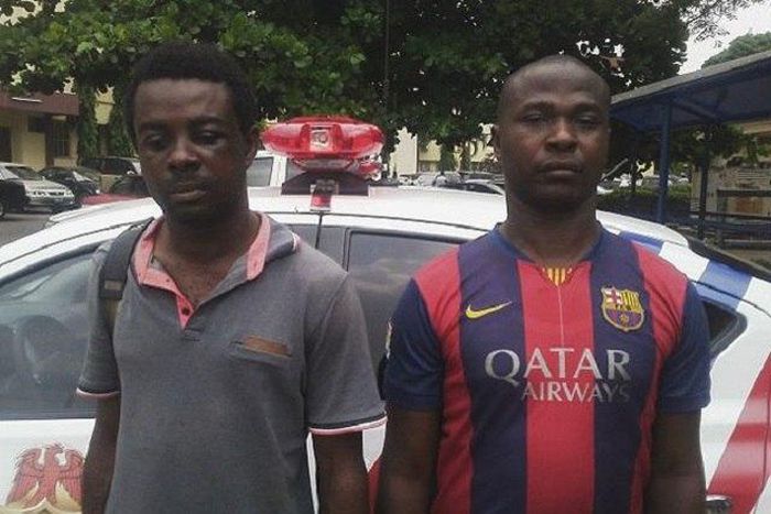 Oluwasegun Oladimeji and one of his partners in crime