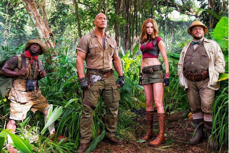 Cast of upcoming movie, Jumanji.
