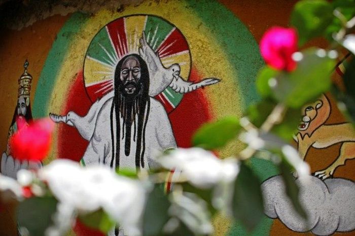A Rastafarian mural in Shashamane, Ethiopia