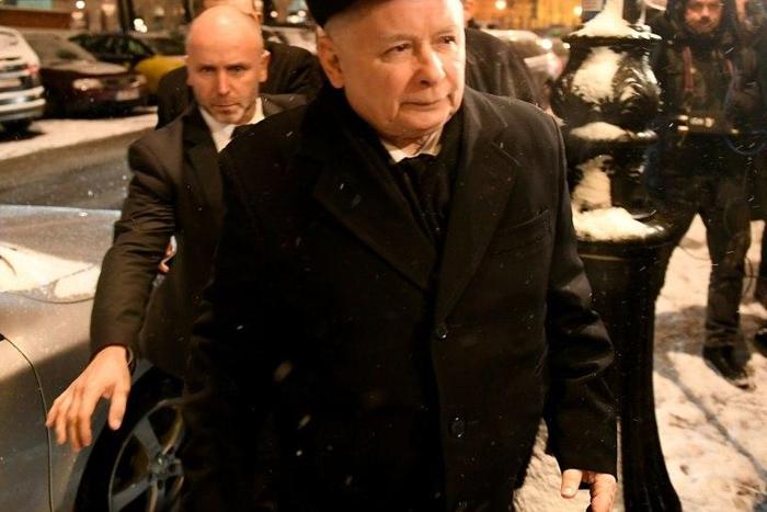 Warsaw prosecutor Lukasz Lapczynski said in a Wednesday statement that the probe would focus on whether the play "incites the murder" of Jaroslaw Kaczynski, seen February 7, 2017, the leader of the governing rightwing Law and Justice (PiS) party